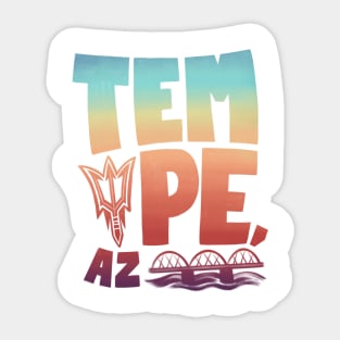 Tempe Rainbow Font Sticker